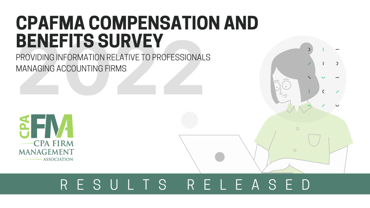 CPAFMA 2022 Firm Manager Compensation Benefits Survey Results Released